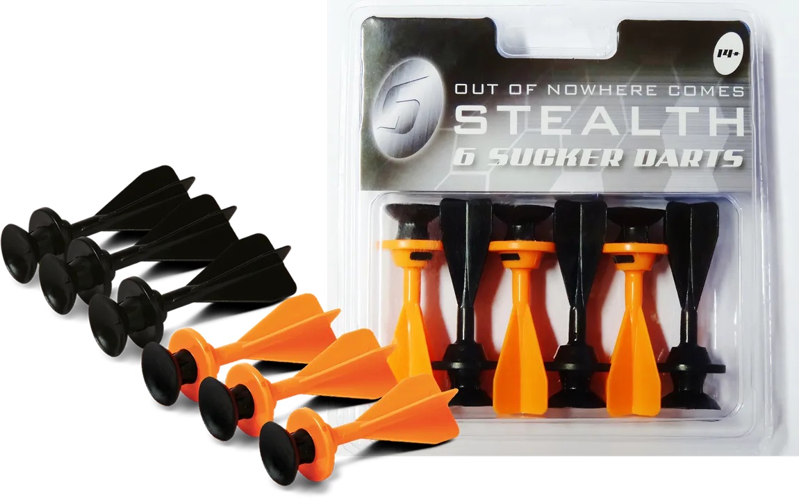 Darts-Pack= 6 Darts-Pfeile sz/oe f. SPORT-Armbrüste STEALTH - Bild 1