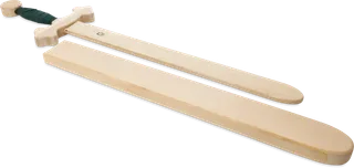 Schwert Edelmann Set, 56cm natur m. grüner Wickelung - Bild 5