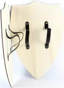 Ritter-Schild vom Drachenhang, Holz bunt, 2 Ledergr.,49x32cm - Bild 2