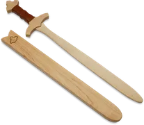 Schwert Set mit Holzhülle 'König Edward' 60cm, braune Wickl. - Bild 1