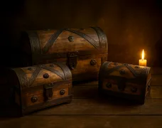 Piraten-Schatztruhe SET, (3 Truhen) ca.26x18x17cm - Bild 2