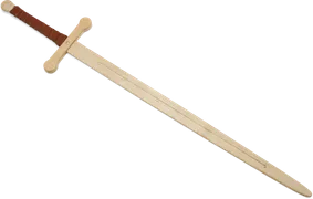 Zweihandschwert Birke, braune Kunstlederwicklung 107cm - Bild 1