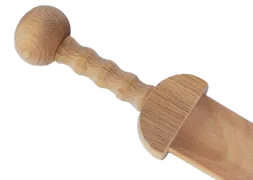 Römer-Schwert Gladius, Buche geölt,mit gedrechseltem Griff - Bild 2