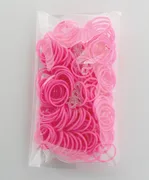 300 Stück + 12 S-Clips Elastiplay-Bänder pink - Bild 1