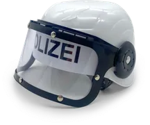 Kinder-Polizeihelm mit klappbarem Visier, Kunststoff, weiß/schwarz - Bild 4