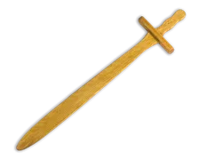 Schwert Knappe, Birke, geölt, ca. 55 cm - Bild 3