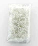 300 Stück + 12 S-Clips Elastiplay-Bänder weiss - Bild 2