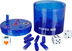 SUPER SIX "Family" ABS Blau,10+Ø10cm, Beidseitig bespielbar! - Bild 1