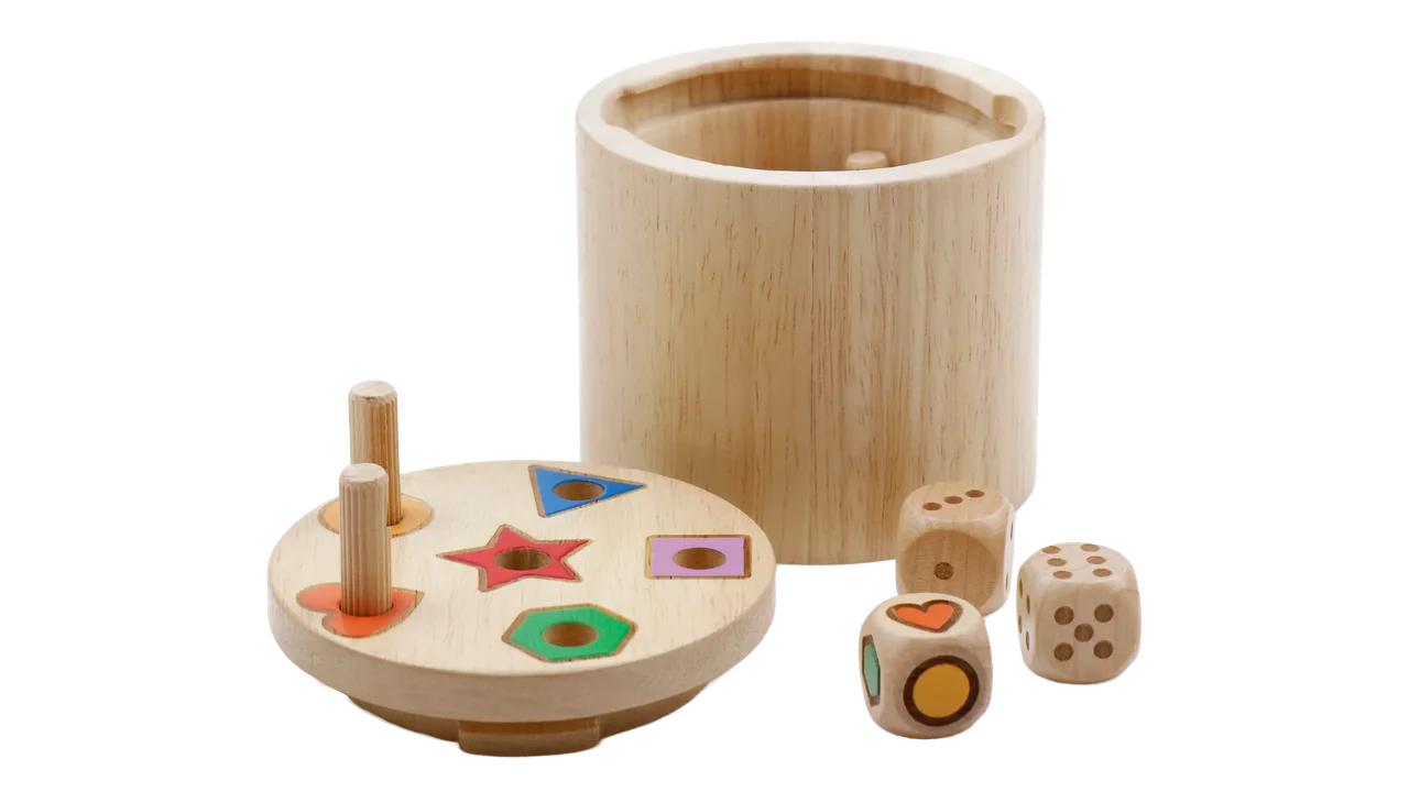 SUPER SIX "Family" HOLZ, 10+Ø10cm, Beidseitig bespielbar! - Bild 1