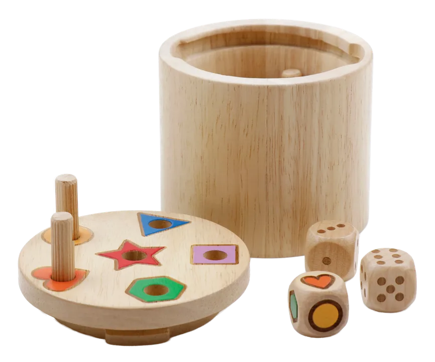 SUPER SIX "Family" HOLZ, 10+Ø10cm, Beidseitig bespielbar! - Bild 1