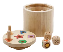 SUPER SIX "Family" HOLZ, 10+Ø10cm, Beidseitig bespielbar! - Bild 1