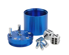 SUPER SIX "Travel" Alu, Blau Premium, 5+Ø5cm, Reisespiel - Bild 1