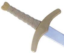 Zweihand-Prunkschwert silber/gold, Leinenwickelung, ca. 111cm - Bild 2