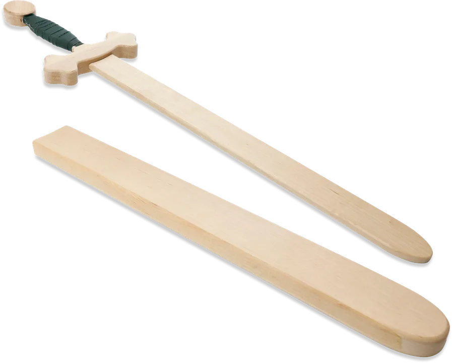 Schwert Edelmann Set, 56cm natur m. grüner Wickelung - Bild 1