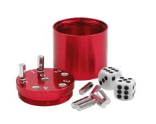 SUPER SIX "Travel" Alu, Rot Premium, 5+Ø5cm, Reisespiel - Bild 1