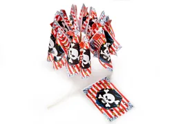 Piraten-Flagge Red Stripe, rot-weiß mit  Holzstab - Bild 2