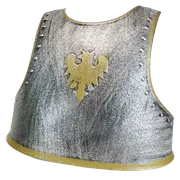 Brustpanzer Adler mit Gurten, 32x31 cm, Silber/Gold - Bild 1