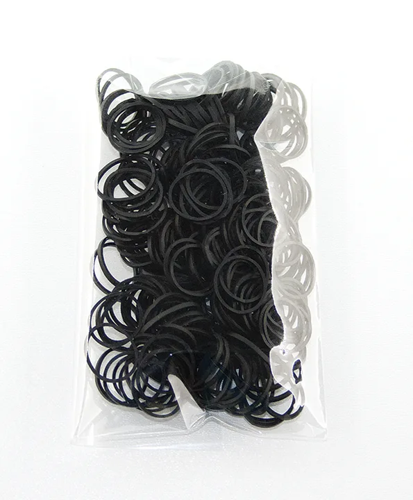 100 Stück + 5 S-Clips Elastiplay-Bänder schwarz