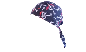 Piraten-Bandana mit Totenköpfen, schwarz/weiß/rot - Bild 2