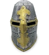 Kinder-Topfhelm 'Bourbonische Lilie' aus Kunststoff Silber/Gold - Bild 2