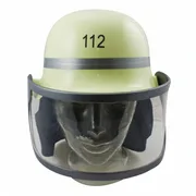 Feuerwehr-Helm (original dt.) mit Klappvisier - Bild 2