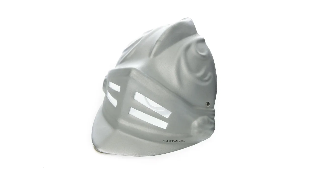 Maske GLADIATOR silber (Sparta, Römer) aus EVA