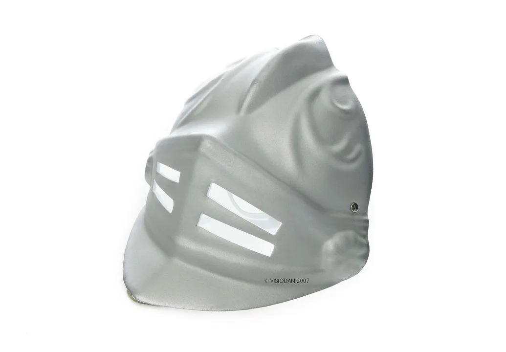 Maske GLADIATOR silber (Sparta, Römer) aus EVA