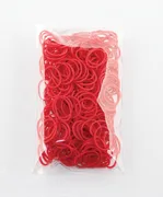 100 Stück + 5 S-Clips Elastiplay-Bänder rot - Bild 2