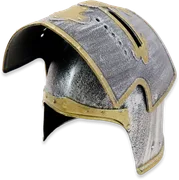 Kinder-Ritterhelm mit Klappvisier 'Bourbonische Lilie', ABS, Silber/Gold - Bild 5