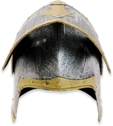 Kinder-Ritterhelm mit Klappvisier 'Bourbonische Lilie', ABS, Silber/Gold - Bild 7