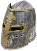 Kinder-Ritterhelm mit Klappvisier 'Bourbonische Lilie', ABS, Silber/Gold - Bild 1