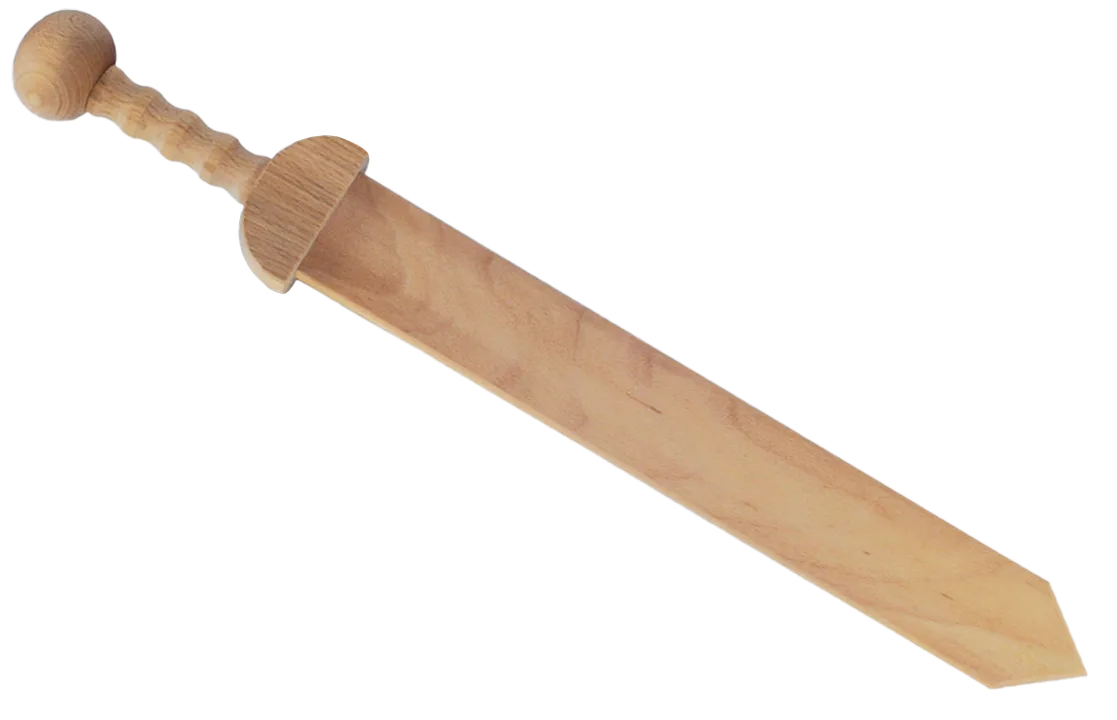Römer-Schwert Gladius, Buche geölt,mit gedrechseltem Griff - Bild 1