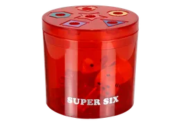 SUPER SIX "Family" ABS Rot, 10+Ø10cm, Beidseitig bespielbar! - Bild 3