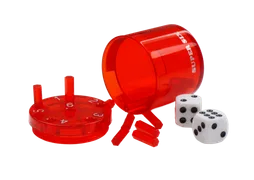 SUPER SIX "Travel" aus ABS - Rot, 5cm + Ø 5cm, Reisespiel - Bild 2