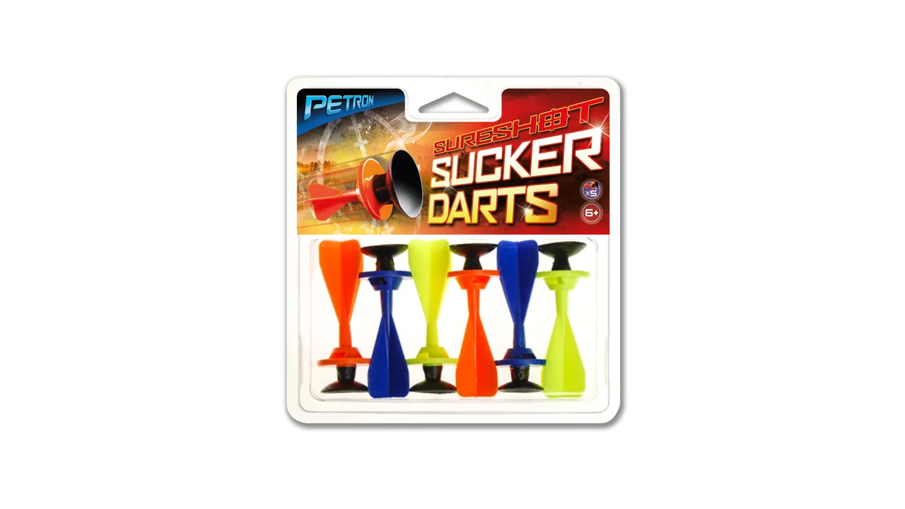 SURESHOT Darts-Pack = 6 Darts f. KINDER-Armbrüste+Blasrohr - Bild 1