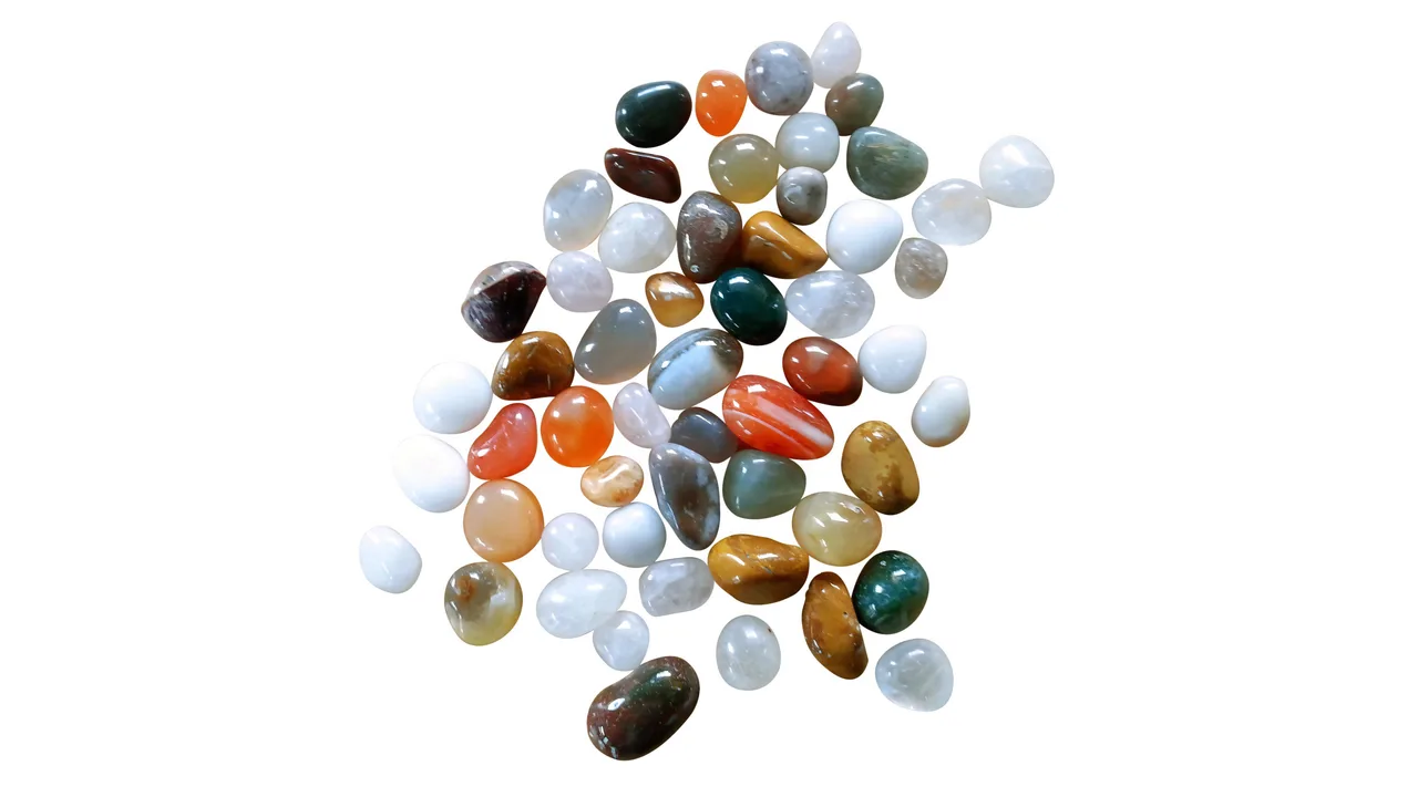 Echte Halbedelsteine, ca. 150g im Beutel, 15-20mm