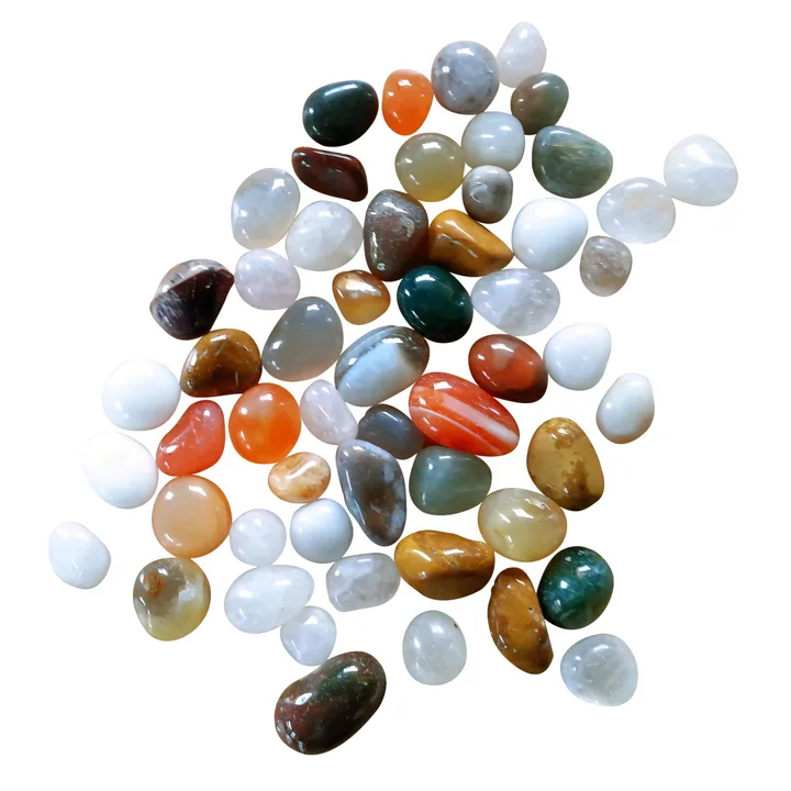 Echte Halbedelsteine, ca. 150g im Beutel, 15-20mm