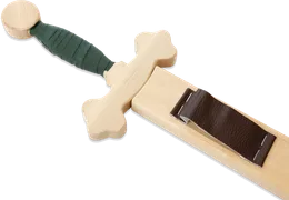 Schwert Edelmann Set, 56cm natur m. grüner Wickelung - Bild 3