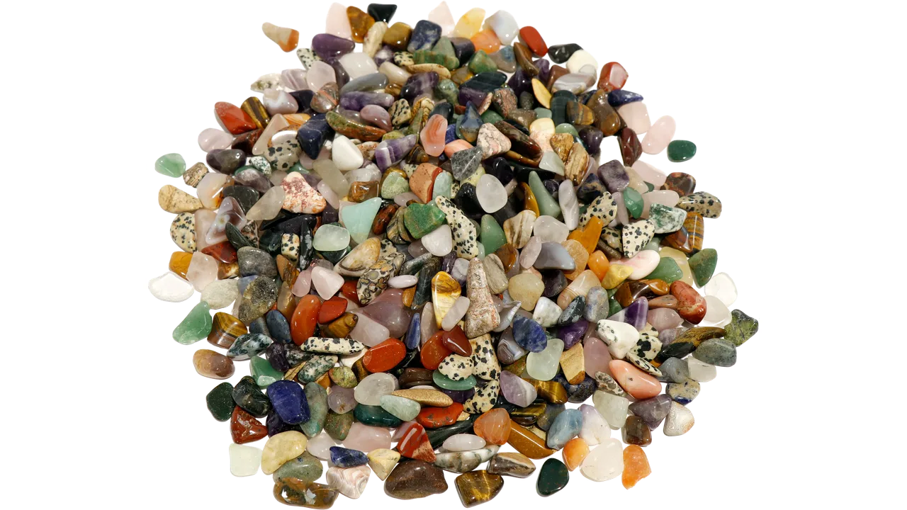 Echte Halbedelsteine A-Qualität, ca 1.000 g (1 kg) im Beutel, 15-35mm - Bild 1