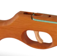 Kinder-Gewehr m Funktion, Erle geölt (schießt Gummis) - Bild 2