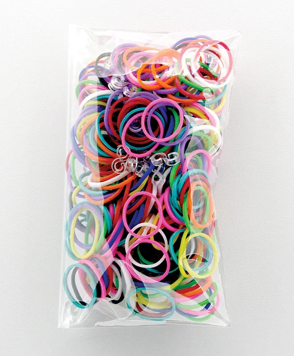 100 Stück + 5 S-Clips Elastiplay-Bänder mulitcolor - Bild 1