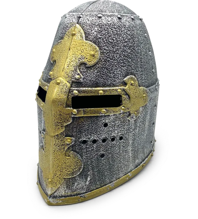 Kinder-Topfhelm 'Bourbonische Lilie' aus Kunststoff Silber/Gold - Bild 1