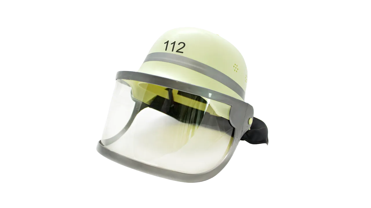 Feuerwehr-Helm (original dt.) mit Klappvisier - Bild 1