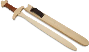 Schwert Set mit Holzhülle 'König Edward' 60cm, braune Wickl. - Bild 2