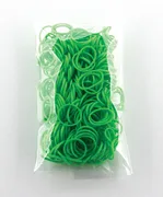 100 Stück + 5 S-Clips Elastiplay-Bänder grasgrün - Bild 2